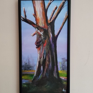 Akril festmény - Fapofa (2017.), Művészet, Festmény, Akril, Festészet, MESKA
