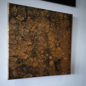 Akril Fluid Art - Kígyóbőr (2022.) Arany - fekete - Meska.hu