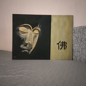 Akril festmény - Fó - Buddha (2018.), Művészet, Festmény, Akril, Festészet, MESKA