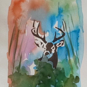 Akvarell - Az erdő őre (2025.) - művészet - festmény - akvarell - Meska.hu Akvarell - Az erdő őre (2025.) - művészet - festmény - akvarell - Meska.hu