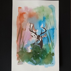 Akvarell - Az erdő őre (2025.) - művészet - festmény - akvarell - Meska.hu Akvarell - Az erdő őre (2025.) - művészet - festmény - akvarell - Meska.hu