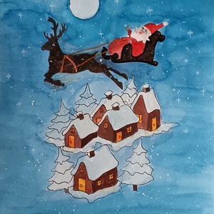 Akril, akvarell festmény - (2025.) - művészet - festmény - festmény vegyes technika - Meska.hu