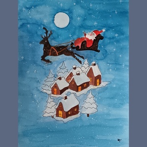 Akril, akvarell festmény - (2025.) - művészet - festmény - festmény vegyes technika - Meska.hu