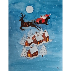 Akril, akvarell festmény - (2025.), Művészet, Festmény, Festmény vegyes technika, Festészet, MESKA