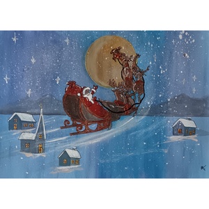 Akril, akvarell festmény - (2025.), Művészet, Festmény, Festmény vegyes technika, Festészet, MESKA