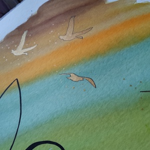 Akvarell - Lélektér - Emelkedés (2025.) - művészet - festmény - akvarell - Meska.hu