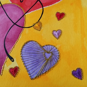 Akvarell - Lélektér - Minden út a szívem(d)en át vezet (2025.) - művészet - festmény - akvarell - Meska.hu