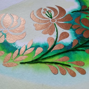 Akvarell - Népi ornamentika - Hungarian folk art 8. (2026.) - művészet - festmény - akvarell - Meska.hu