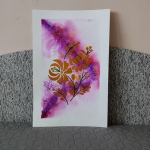 Akvarell - Népi ornamentika - Hungarian folk art 9. (2026.) - művészet - festmény - akvarell - Meska.hu