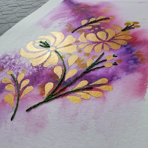 Akvarell - Népi ornamentika - Hungarian folk art 9. (2026.) - művészet - festmény - akvarell - Meska.hu