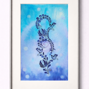 Akvarell - Népi ornamentika - Hungarian folk art 6. (2026.), Művészet, Festmény, Akvarell, Festészet, Hímzés, MESKA