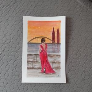 Akvarell - Szegedi emlék (2026.) - művészet - festmény - akvarell - Meska.hu