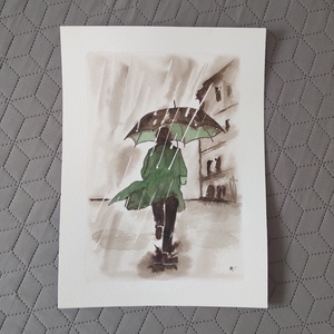 Akvarell - Sietősen (2026.) - művészet - festmény - akvarell - Meska.hu