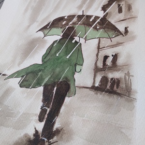 Akvarell - Sietősen (2026.) - művészet - festmény - akvarell - Meska.hu