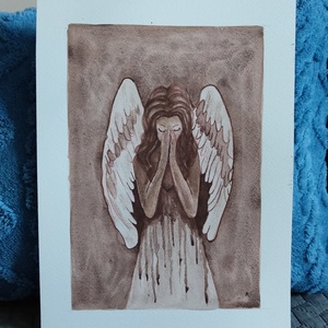 Akvarell - Csendes kiáltás (2026.) - művészet - festmény - akvarell - Meska.hu