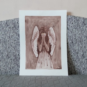 Akvarell - Csendes kiáltás (2026.) - művészet - festmény - akvarell - Meska.hu