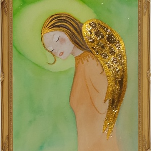 Akvarell - Angyal (2026.) - művészet - festmény - akvarell - Meska.hu