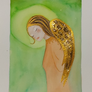 Akvarell - Angyal (2026.) - művészet - festmény - akvarell - Meska.hu