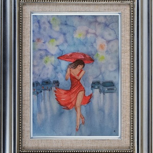 Akvarell - Nyári zápor (2026.) - Meska.hu