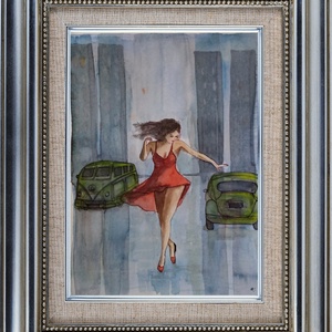 Akvarell - Eső után (2026.) - Meska.hu