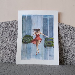 Akvarell - Eső után (2026.) - művészet - festmény - akvarell - Meska.hu