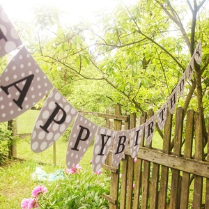 Happy Birthday girland - levendula -  - Meska.hu