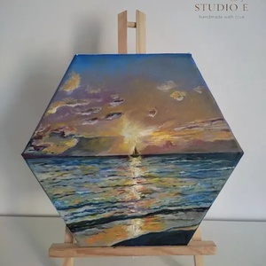 Athéni látkép, Művészet, Festmény, Olajfestmény, Festészet, MESKA