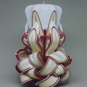 Wicker (Burgundy)-M faragott gyertya - Meska.hu