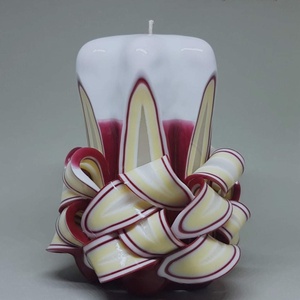 Wicker (Burgundy)- S faragott gyertya - Meska.hu