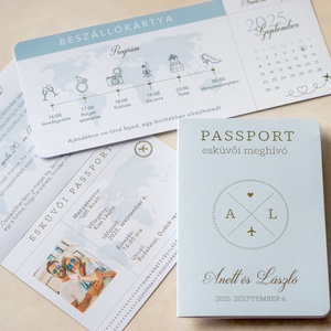 Passport esküvői meghívó - esküvő - meghívó & kártya - meghívó - Meska.hu