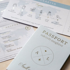 Passport esküvői meghívó - esküvő - meghívó & kártya - meghívó - Meska.hu
