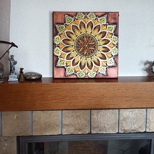 Napraforgó - művészet - festmény - festmény vegyes technika - Meska.hu