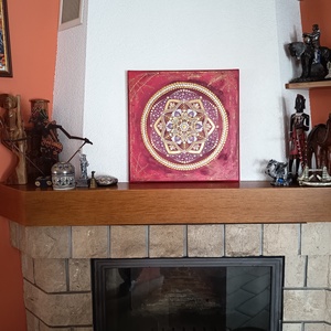 Tavaszra várva mandala - művészet - festmény - festmény vegyes technika - Meska.hu