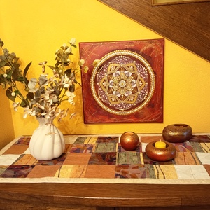 Tavaszra várva mandala - művészet - festmény - festmény vegyes technika - Meska.hu