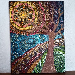 Naplemente , Művészet, Festmény, Festmény vegyes technika, Festészet, MESKA