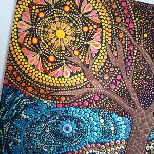 Naplemente  - művészet - festmény - festmény vegyes technika - Meska.hu