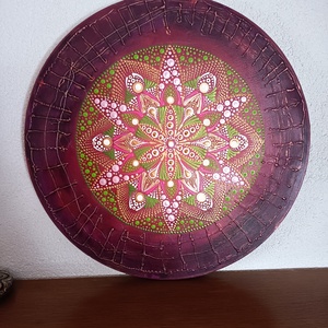 Tavaszi színek mandala, Művészet, Festmény, Festmény vegyes technika, Festészet, MESKA