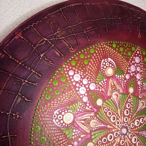 Tavaszi színek mandala - művészet - festmény - festmény vegyes technika - Meska.hu