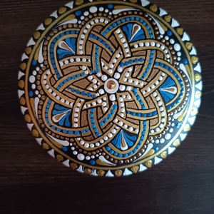 Kelta csomós mandalakő, Művészet, Szobor, Kerámia, Festészet, Agyagozás, MESKA