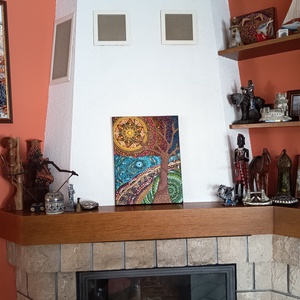 Naplemente  - művészet - festmény - festmény vegyes technika - Meska.hu