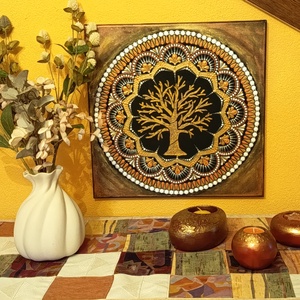 Arany életfa - művészet - festmény - akril - Meska.hu