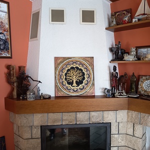 Arany életfa - művészet - festmény - akril - Meska.hu