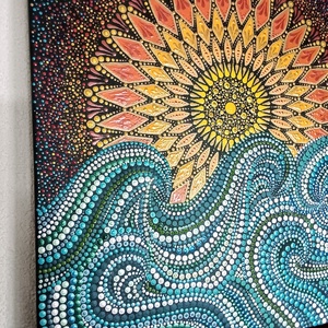 Nap és tenger, Művészet, Festmény, Festmény vegyes technika, Festészet, MESKA