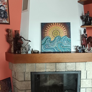 Nap és tenger - művészet - festmény - festmény vegyes technika - Meska.hu