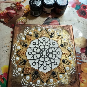 Hópehely - művészet - festmény - akril - Meska.hu