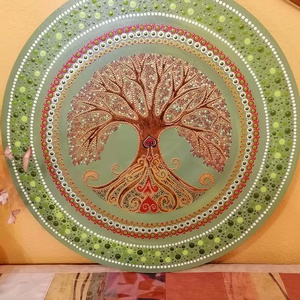 Kikeleti életfa - művészet - festmény - akril - Meska.hu