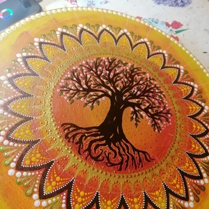 Afrikai szavanna életfa - művészet - festmény - akril - Meska.hu