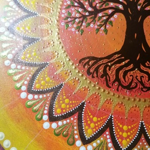 Afrikai szavanna életfa - művészet - festmény - akril - Meska.hu