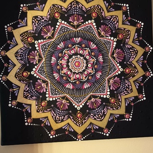 Rózsa-arany mandala - Meska.hu