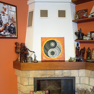 Yin és yang mandala - művészet - festmény - akril - Meska.hu